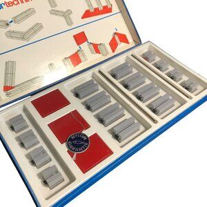 Fischertechnik 10 Building Set Nylon Gray Red Blocks Germany 60's